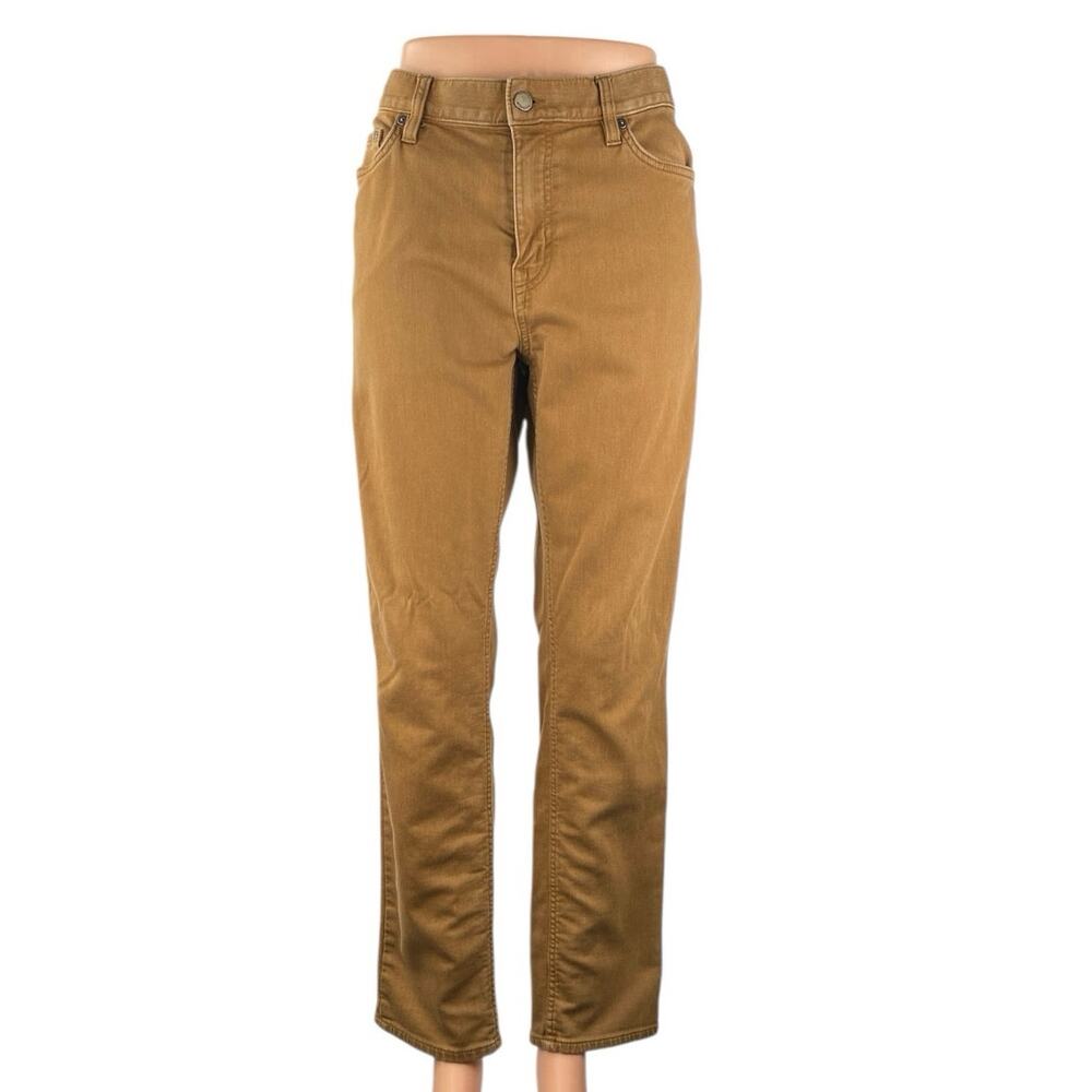 Banana Republic Brown High Waisted Straight Leg Chino Khaki Trousers Pants 32x30